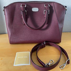 Burgundy Michael Kors Bag w/ crossbody strap